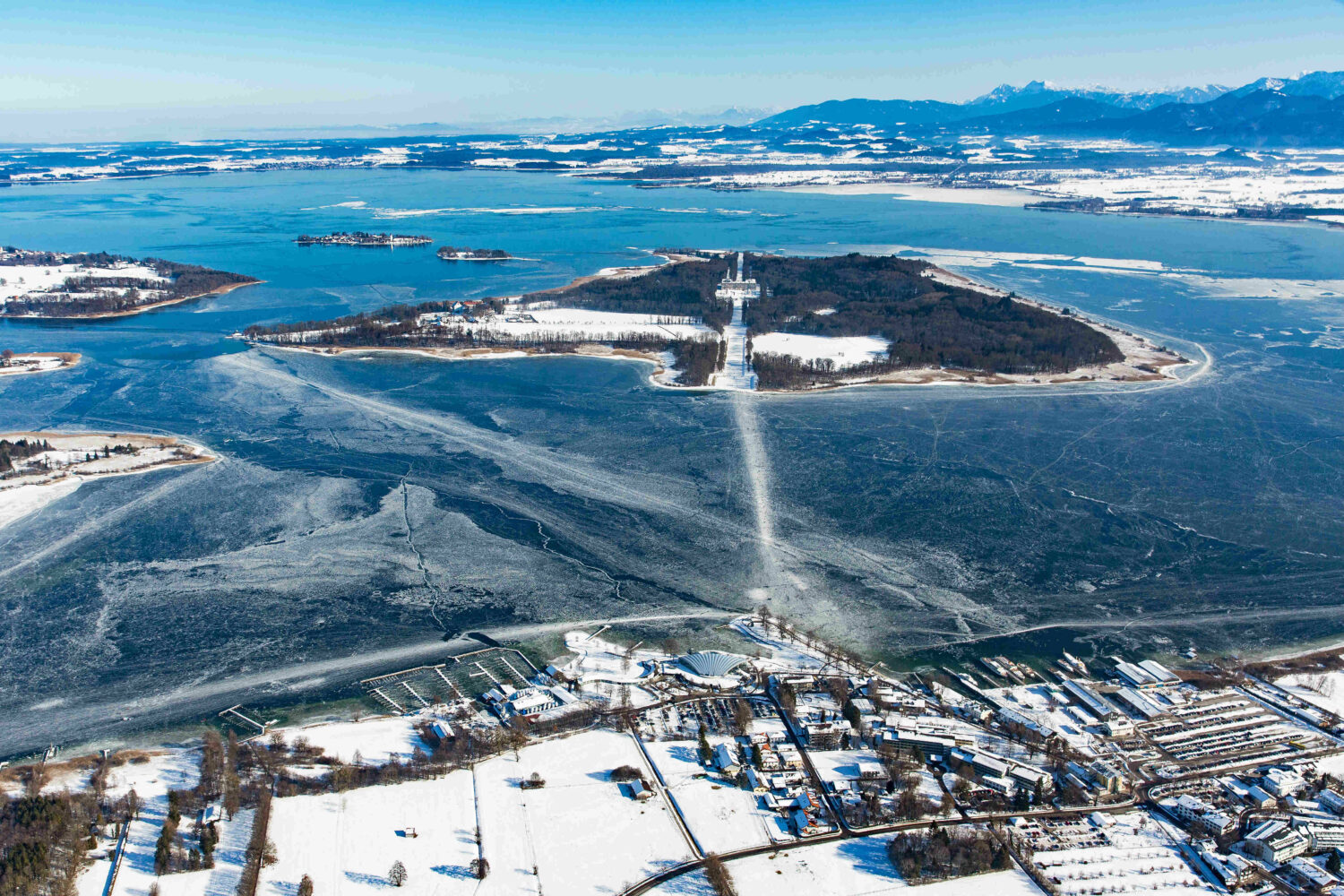 Die Herreninsel im Winter.